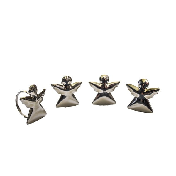 Метални пръстени за салфетки в комплект 4 бр. Angel – Dakls