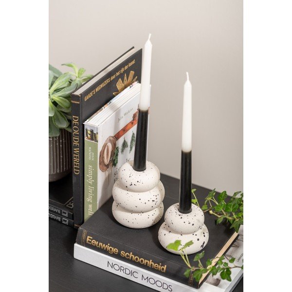 Светлобежов бетонен свещник Speckled - PT LIVING-image-1