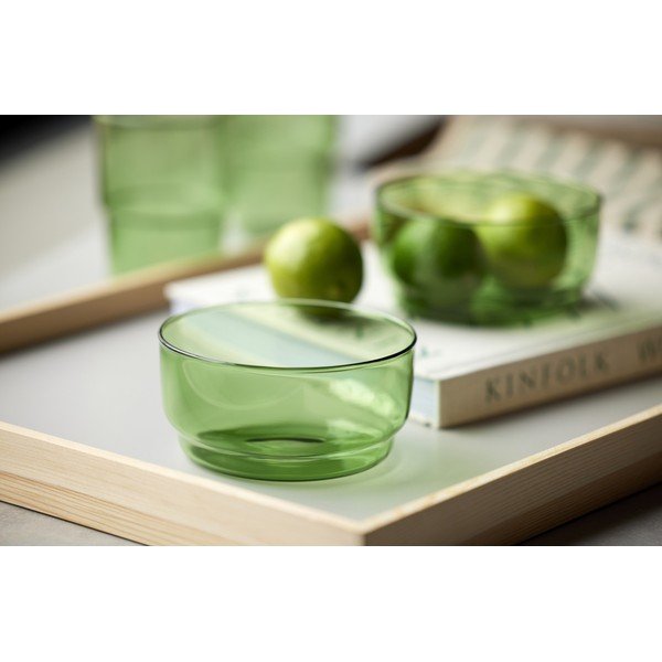 Зелени стъклени купички в комплект от 2 бр. 500 ml Torino – Lyngby Glas-image-1