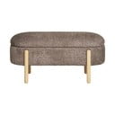 Кафява пейка от прежда с примки от букле Branca – House Nordic