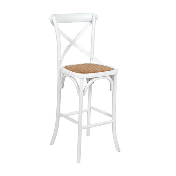 Bílá barová židle z jilmového dřeva Santiago Pons Alés