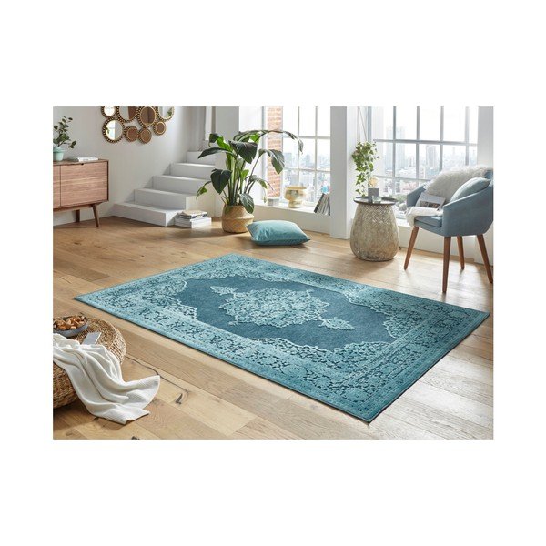 Син килим от вискоза , 120 x 170 cm Willow - Mint Rugs-image-1