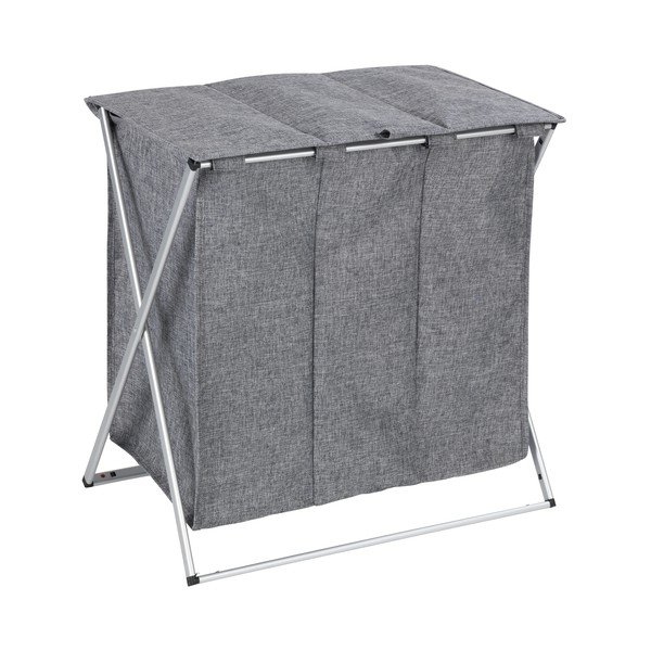 Trio сив кош за пране с 3 отделения, обем 118 л - Wenko-image-2