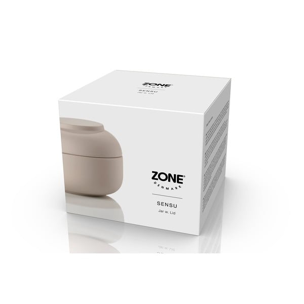 Бежов керамичен органайзер за баня за памучни тампони Sensu – Zone-image-4