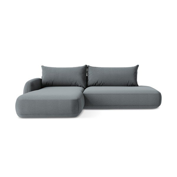 Сиво-син сгъваем ъглов диван (ляв ъгъл) Hale – Makamii