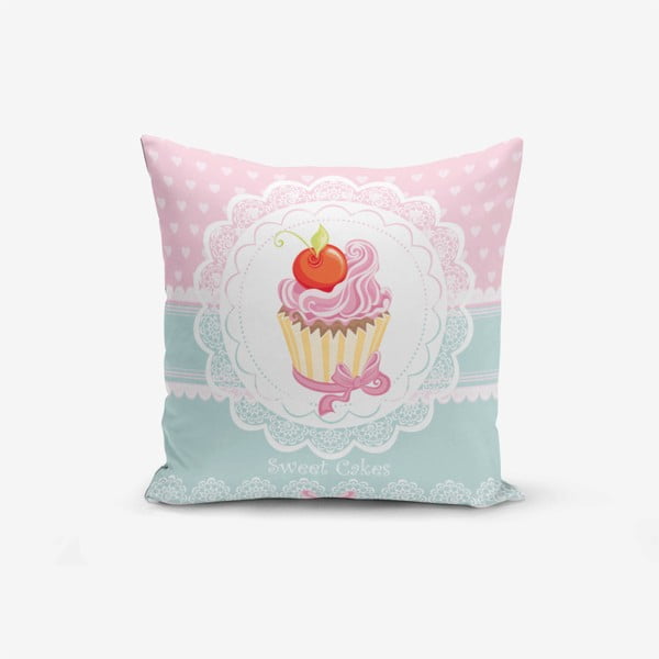 Калъфка за възглавница Cupcakes Pink Blue, 45 x 45 cm - Minimalist Cushion Covers
