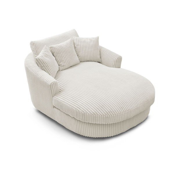 Бежово кресло от рипсено кадифе Belem – Bobochic Paris-image-4