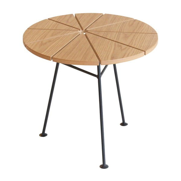 Hnědý odkládací stolek OK Design Bambam, Ø 50 cm