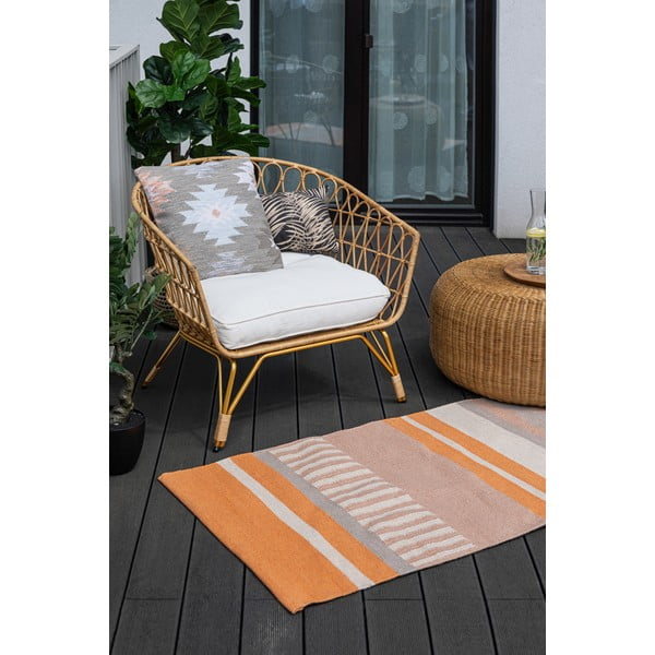 Бежово-оранжев двустранен външен килим от рециклирана пластмаса , 80 x 180 cm Bella - Green Decore-image-2