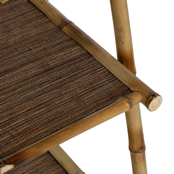 Бамбуков стелаж в естествен цвят 48x100x45 cm Manali – Ixia-image-4