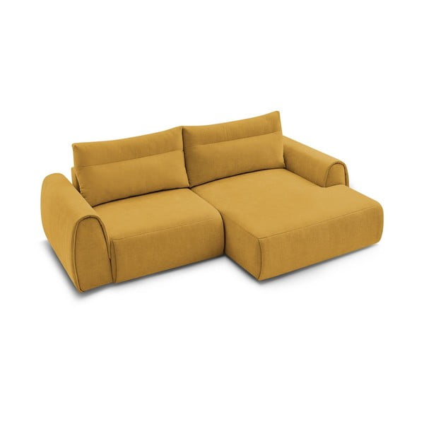 Ъглов диван в цвят жълта охра Aden – Bobochic Paris-image-4