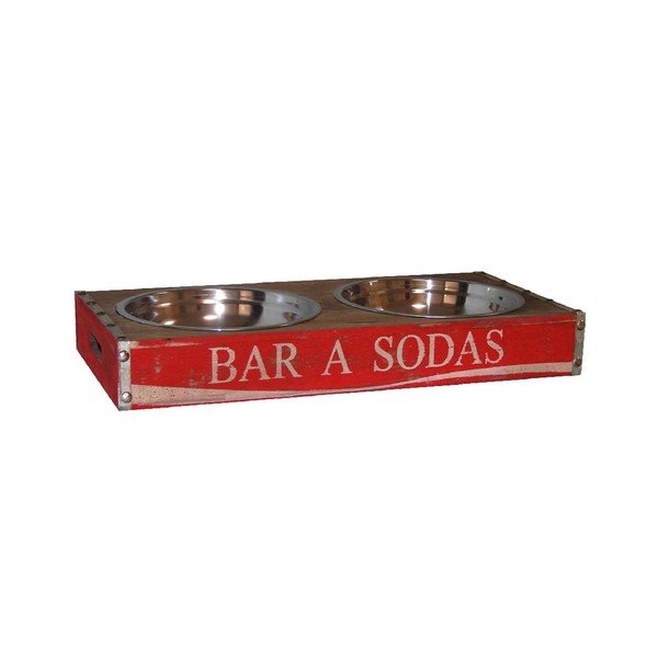 Červené misky pro psy Antic Line Bar Sodas