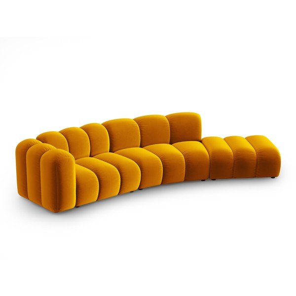 Жълт ъглов диван (ляв ъгъл) Lupine – Micadoni Home-image-1