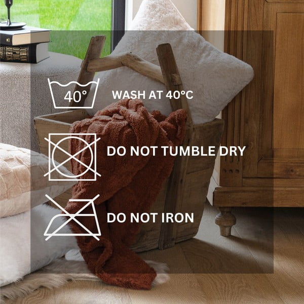 Червено-оранжево одеяло от микроплюш 150x200 cm Rena – Tiseco Home Studio-image-4