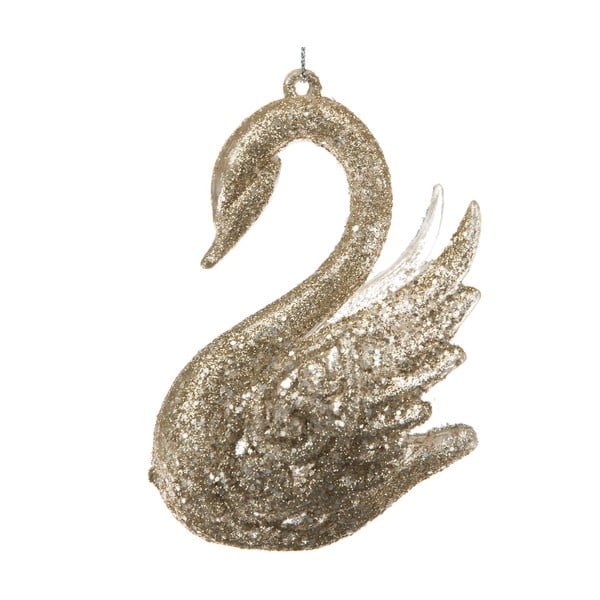 Пластмасова Коледна украса 10 cm Swan – Dakls