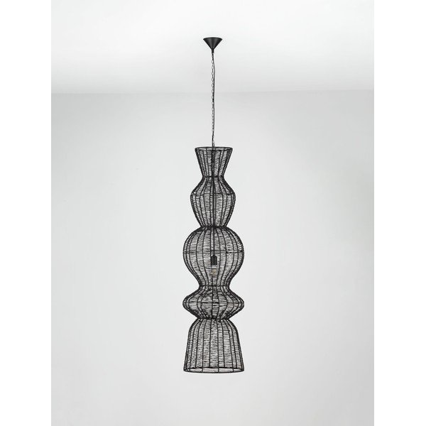 Матово черно въжено висящо осветително тяло ø 38 cm Breena – Nova Luce-image-2
