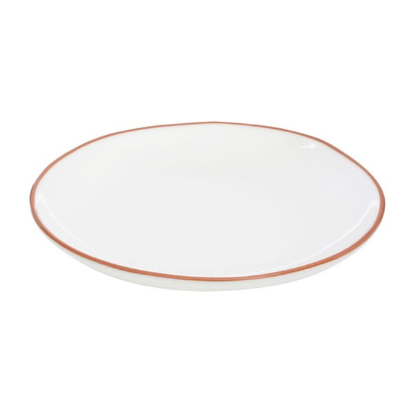 Bílý talíř z glazované terakoty Premier Housewares, ⌀ 27,5 cm