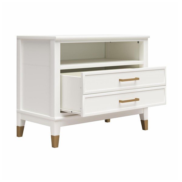 Бяло нощно шкафче Westerleigh – CosmoLiving by Cosmopolitan-image-2