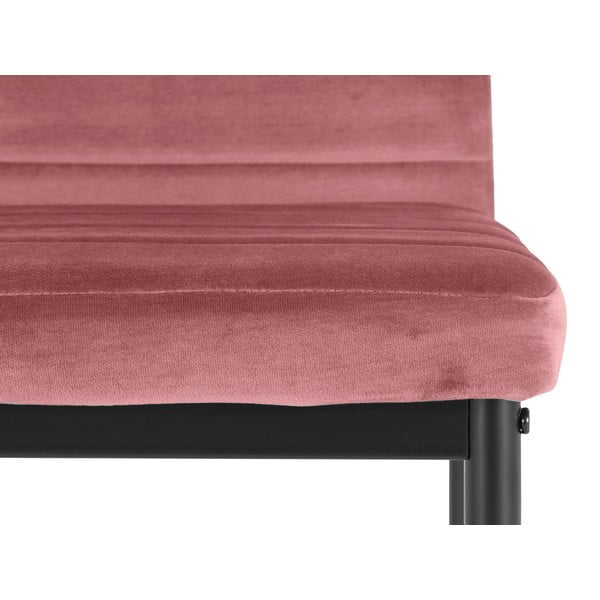 Тъмнорозови кадифени трапезни столове в комплект от 2 бр. Mandy – Støraa-image-4