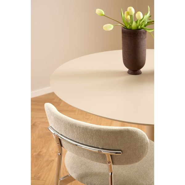 Кремав трапезен стол Lyric – Actona-image-3