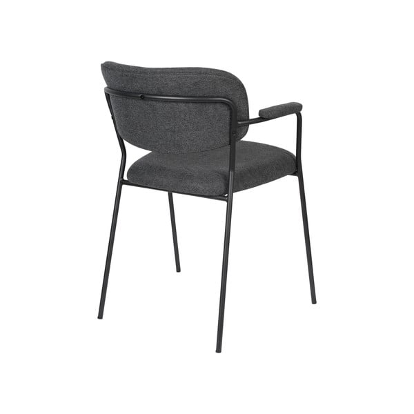 Антрацитни трапезни столове в комплект от 2 Jolien - White Label-image-4