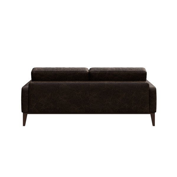 Тъмнокафяв кожен диван с тапицерия, 173 cm Musso - MESONICA-image-3