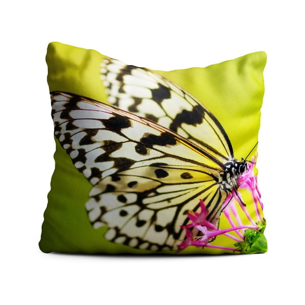 Зелена възглавница Пеперуда, 40 x 40 cm - Oyo home