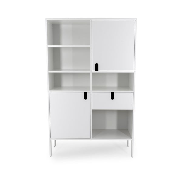 Бял шкаф за книги 109x176 cm Uno - Tenzo