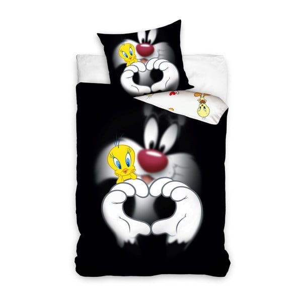 Детско памучно спално бельо за единично легло Kitty, 140 x 200 cm - CARBOTEX