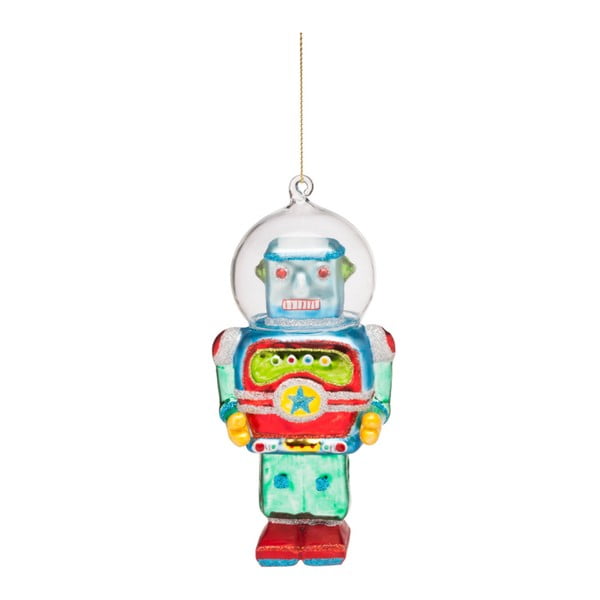 Коледен висящ орнамент от стъкло Robot - Butlers
