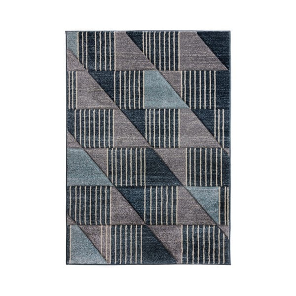 Сив и син килим Velocity, 160 x 230 cm - Flair Rugs