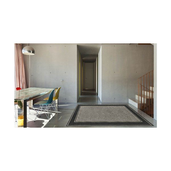 Šedý vysoce odolný koberec Webtappeti Frame, 160 x 230 cm-image-3