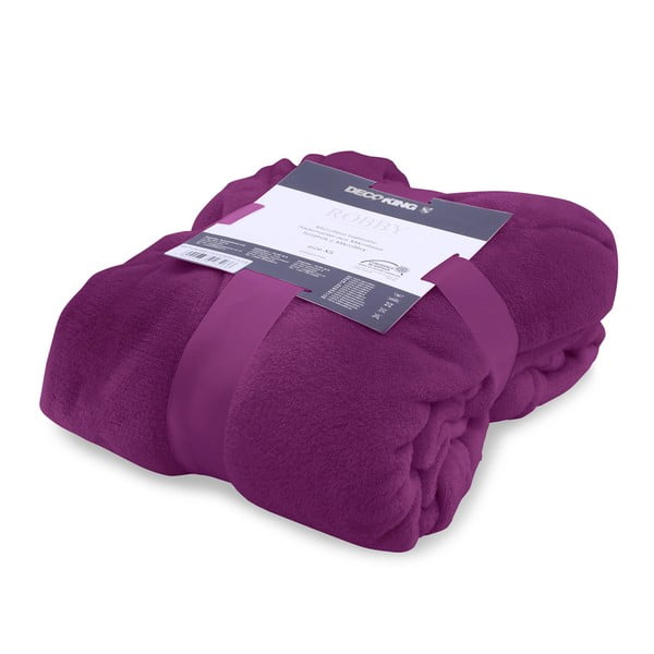 Лилав унисекс халат от микрофибър, размер XS Robby - DecoKing-image-3