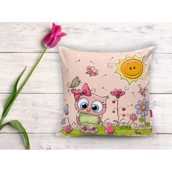 Детска калъфка за възглавница 43x43 cm Pink Owl – Mila Home-image-2