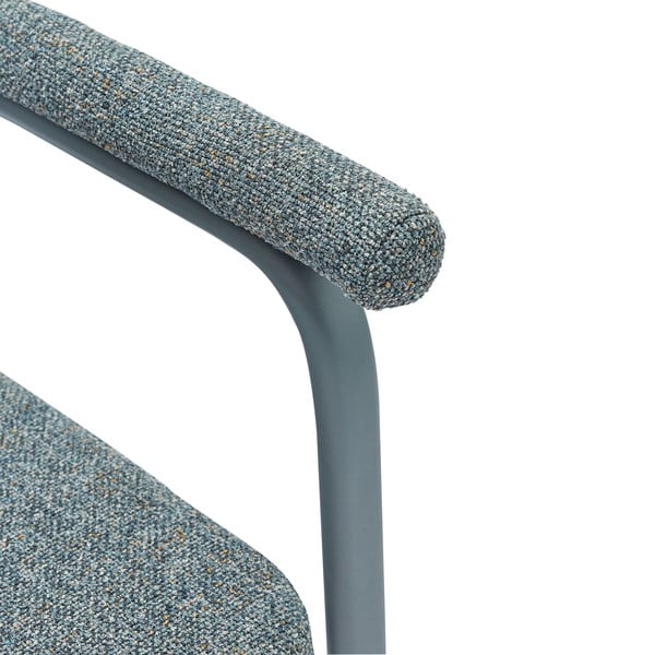 Сиви тапицирани трапезни столове в комплект с подлакътници 2 бр. Ecto – Hübsch-image-4