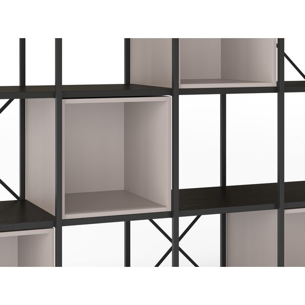 Черно-кремава библиотека 140x179 cm Anya – Marckeric-image-4