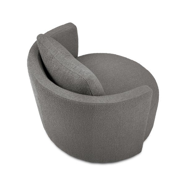 Тъмно сив въртящ се фотьойл Nael - Interieurs 86-image-3