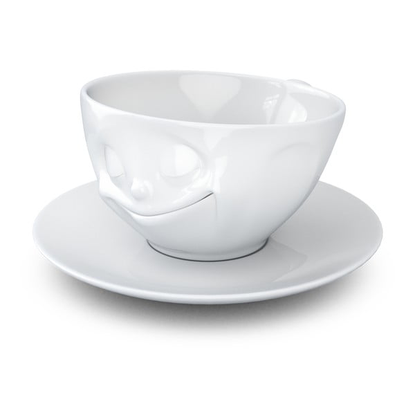 Бяла порцеланова чаша за кафе Happy, обем 200 ml - 58products-image-2