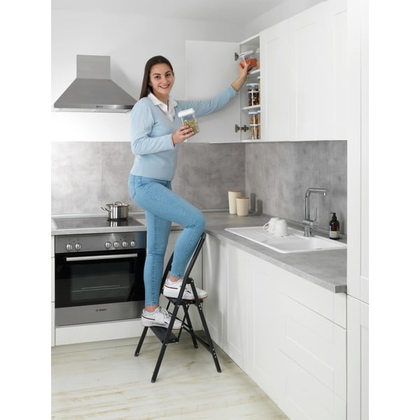 Черно Компактни стъпала, височина 91,5 cm - Wenko-image-1