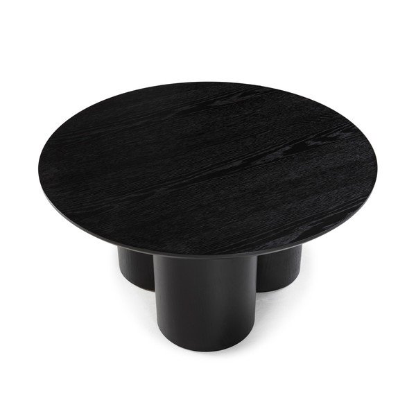 Черна кръгла масичка за кафе ø 80 cm Lua – MOME-image-4