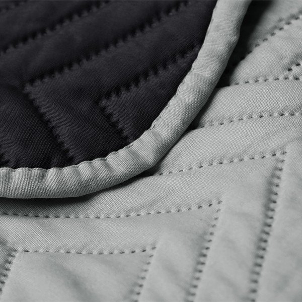 Черно/светлосиво капитонирано покривало за легло от микрофибър 240x260 cm Softa – Restilo-image-2