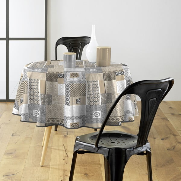 Измиваема покривка за маса от PVC  ø 160 cm Costa – douceur d'intérieur-image-1