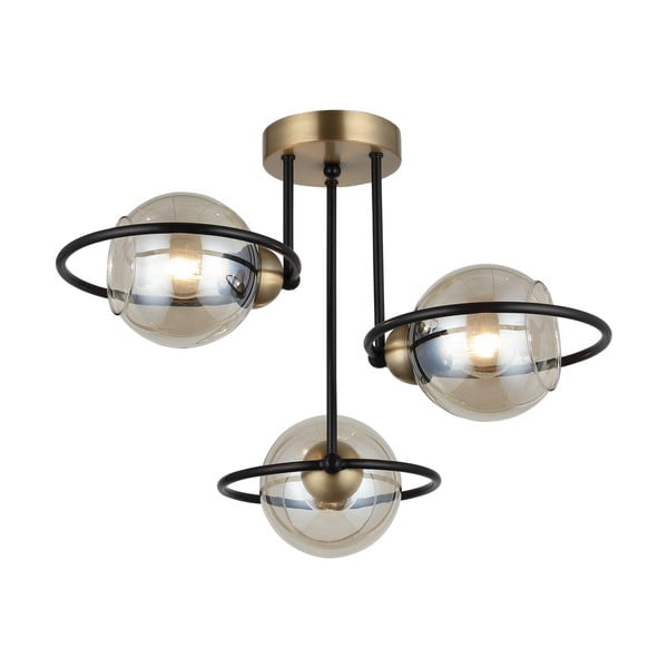 Таванна лампа в черно-златист цвят Tres Ringo - Homemania Decor