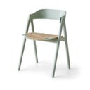 Светлозелен трапезен стол от букова дървесина с ратанова седалка Findahl от Hammel Mette - Hammel Furniture