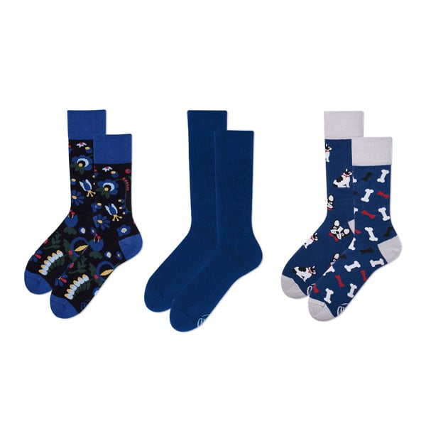 Set ponožek v dárkovém balení Many Mornings Deep Blue, vel. 43–46
