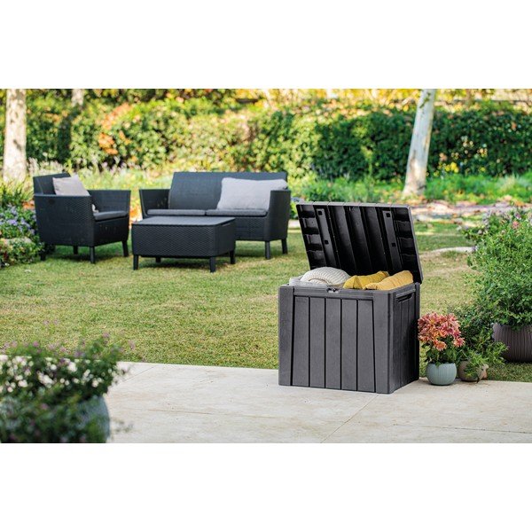 Тъмносива пластмасова градинска кутия за съхранение Urban – Keter-image-1