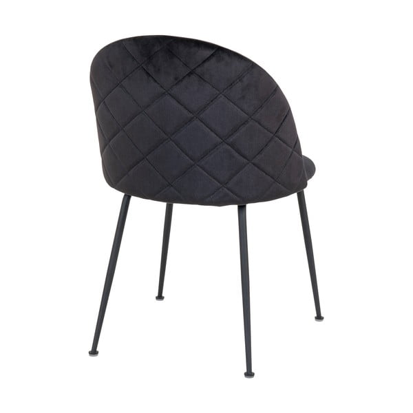 Черни кадифени трапезни столове в комплект от 2 броя Geneve - House Nordic-image-2