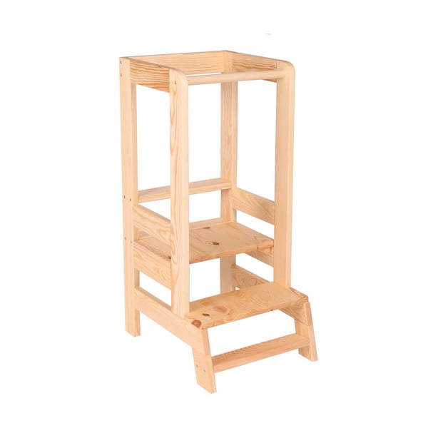 MeowBaby Дървена детска кухненска табуретка - Meowbaby