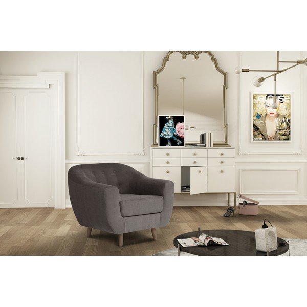 Kaštanově hnědé křeslo Jalouse Maison Vicky-image-1