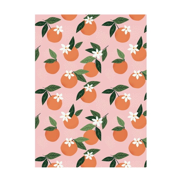 Опаковъчна хартия № 5 Orange Floral - eleanor stuart